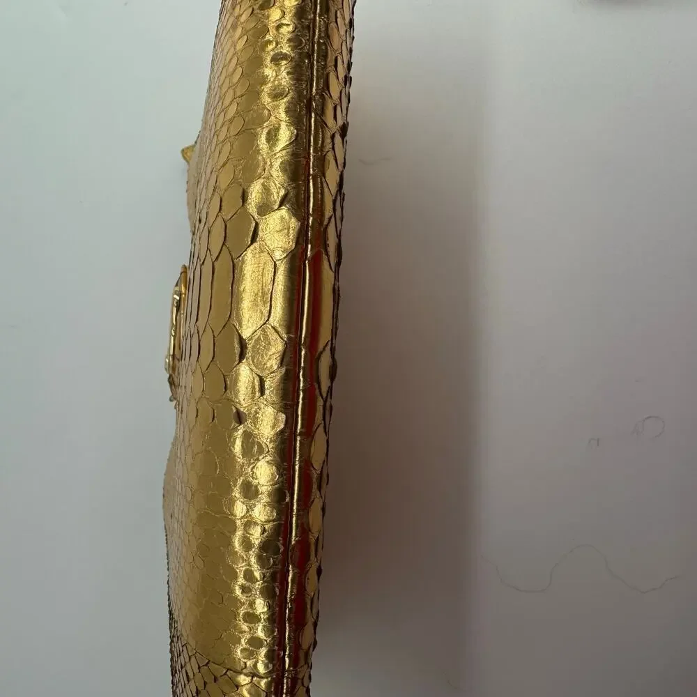CHANEL gold metallic